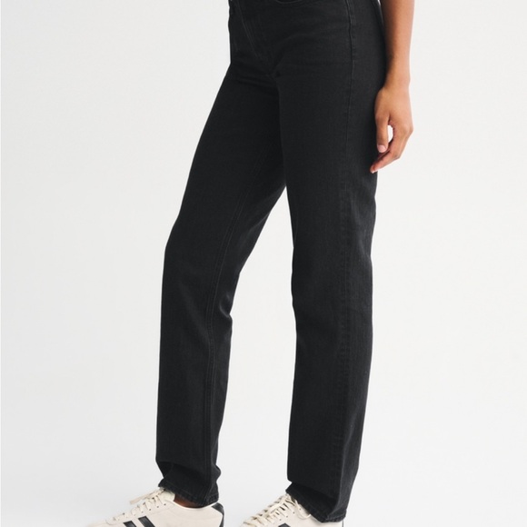 Abercrombie & Fitch Black Straight Leg Jeans - Picture 4 of 8